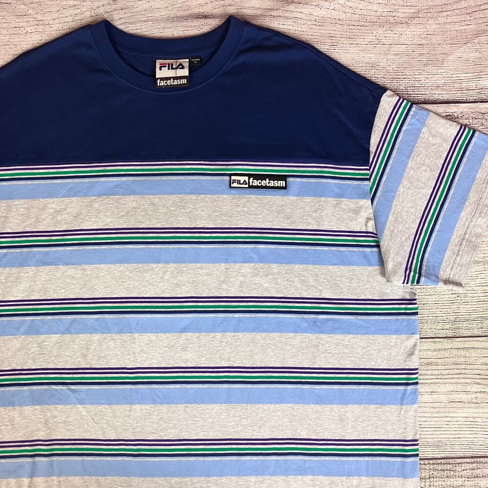 FILA x Facetasm Striped Short Sleeve T-shirt